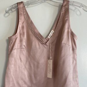 Rebecca Taylor Silk Charmeuse Tank Nude Pink NWT 2